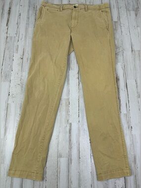 Gap Mens Slim Leg Pants Khaki Tab Size 36x33.5 Button Zip Close